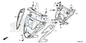 GLR1251WHF CB125F UK - (E) drawing COWL