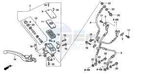 CB1300S CB1300SUPERBOLD'OR drawing FR. BRAKE MASTER CYLINDER (CB1300A/SA)