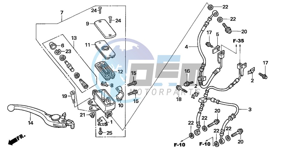 FR. BRAKE MASTER CYLINDER (CB1300A/SA)