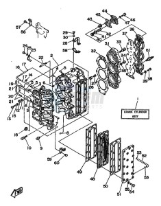 90A drawing CYLINDER--CRANKCASE