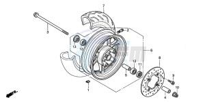 SES150 125 drawing FRONT WHEEL