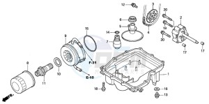 CBR600FR drawing OIL PAN/OIL PUMP