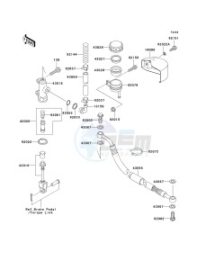 VN 1500 E [VULCAN 1500 CLASSIC] (E7) [VULCAN 1500 CLASSIC] drawing REAR MASTER CYLINDER