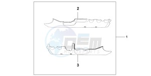 GL1800 drawing CHROME FR.LOWER COWL