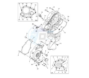 YZF R 125 drawing CRANKCASE COVER