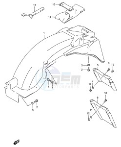 GSX750F (E4) drawing REAR FENDER