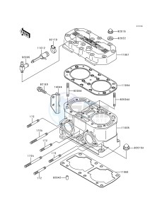 JH 750 G [XI SPORT] (G1-G2) [XI SPORT] drawing CYLINDER HEAD_CYLINDER