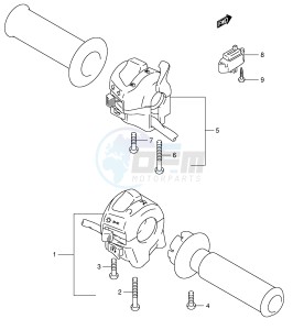 SV650S (E2) drawing HANDLE SWITCH (SV650SX SUX SY SUY SK1 SUK1 SK2 SUK2)