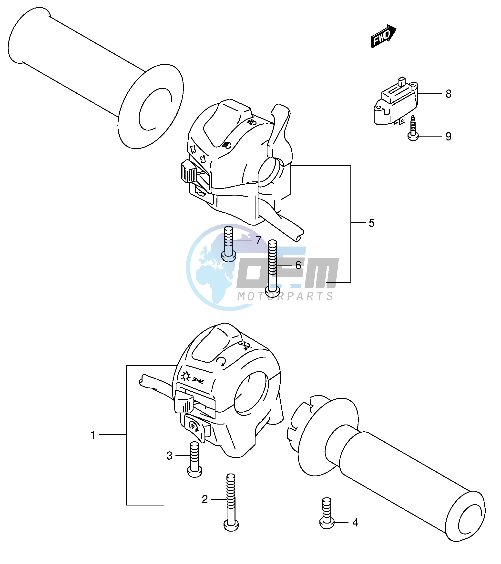 HANDLE SWITCH (SV650SX SUX SY SUY SK1 SUK1 SK2 SUK2)