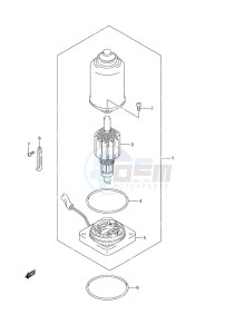 DF 25 drawing PTT Motor Remote Control w/Power Tilt