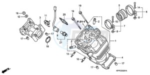 CBR125RWA Australia - (U / WH) drawing CYLINDER HEAD (CBR125RW7/RW9/RWA)