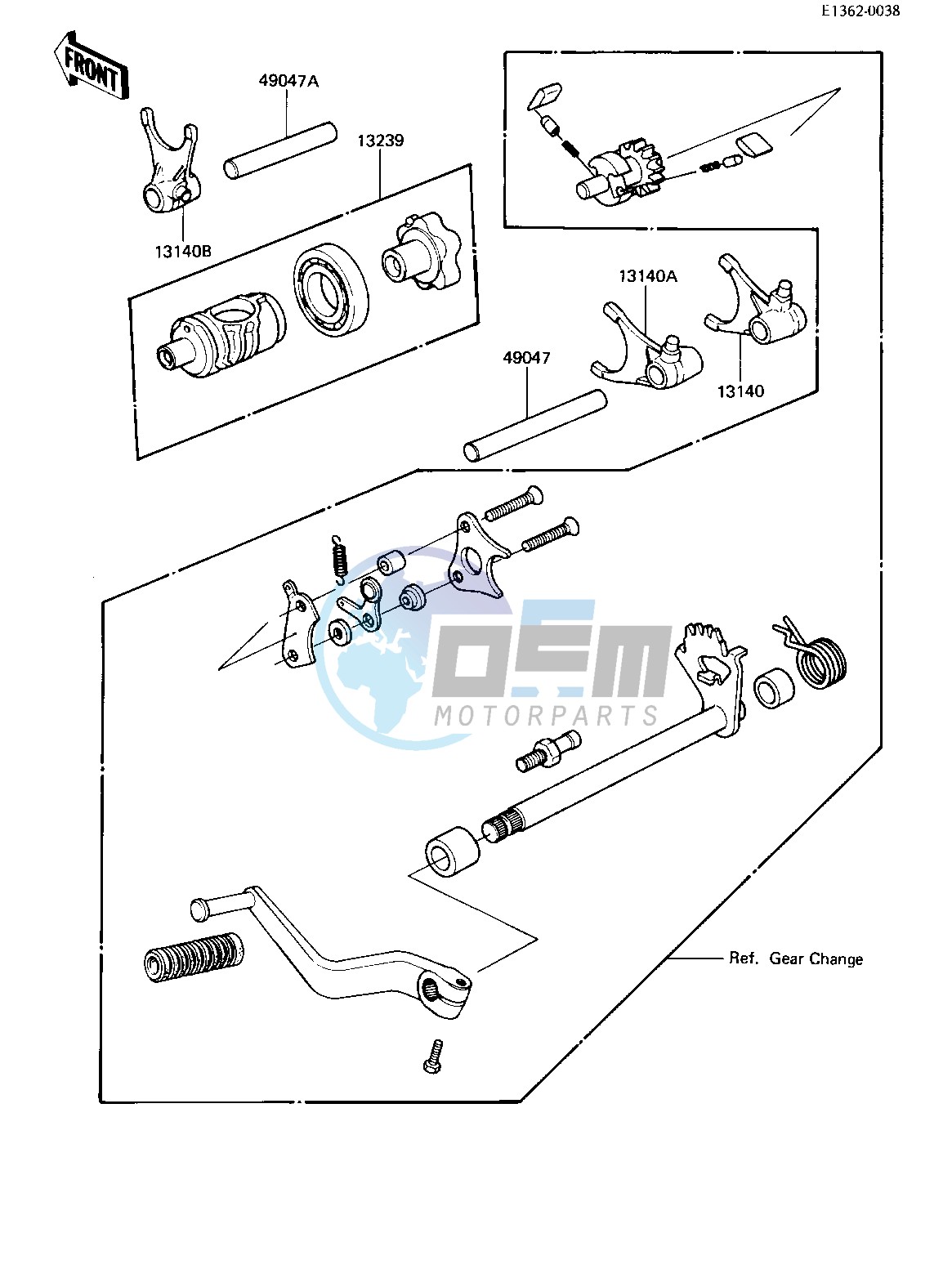 GEAR CHANGE DRUM & FORKS