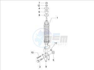 LX 150 4T USA drawing Rear suspension - Shock absorber - s