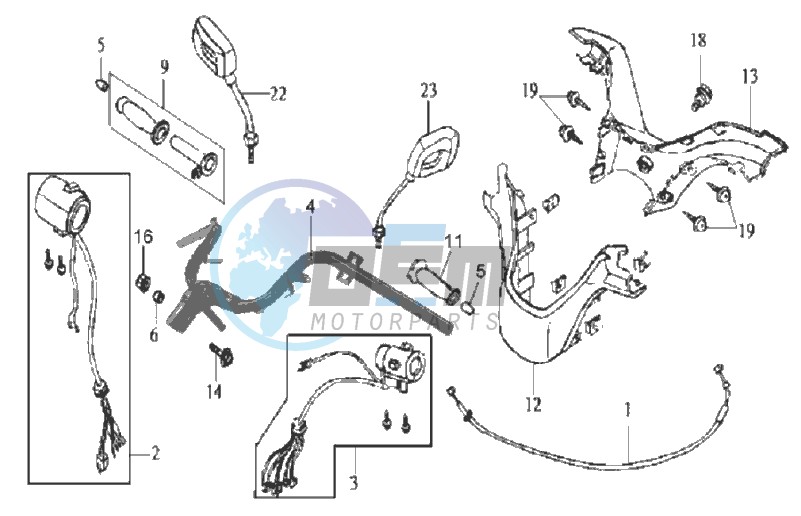 HANDLEBAR / MIRRORS / COWLING