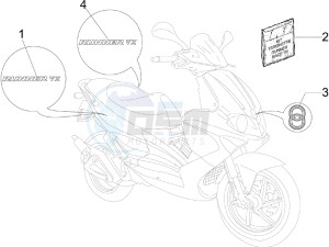 Runner 125 VX 4t SC drawing Plates - Emblems