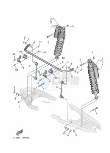 YXF1000EW YX10FRPAN (B4JA) drawing REAR SUSPENSION