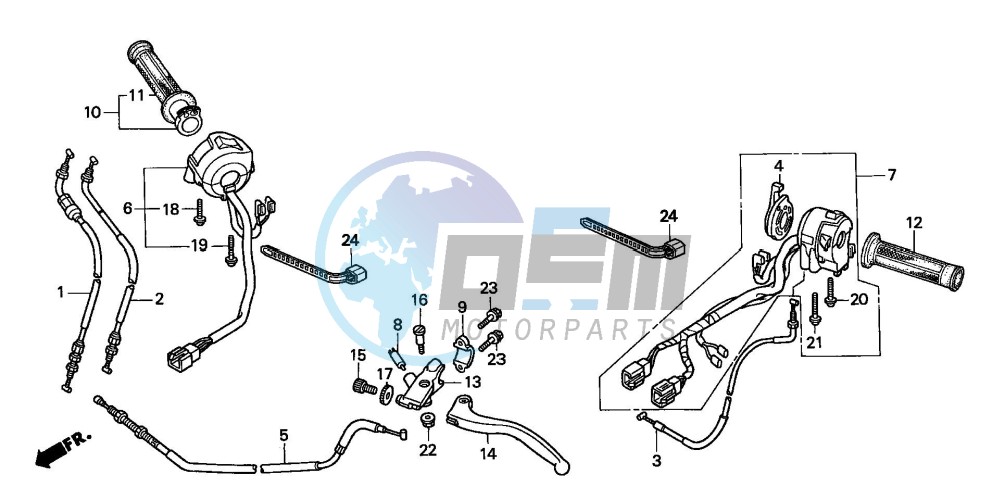 HANDLE LEVER/SWITCH/ CABLE (2)