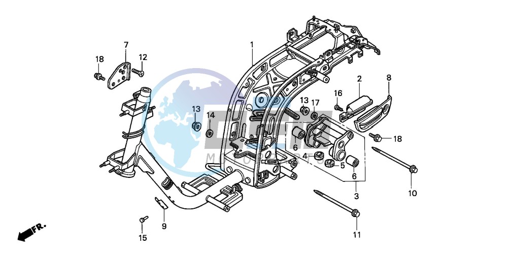 FRAME BODY (NH80MDR/MSR)