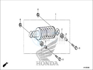 CRF110FH Europe Direct - (ED) drawing REAR CUSHION