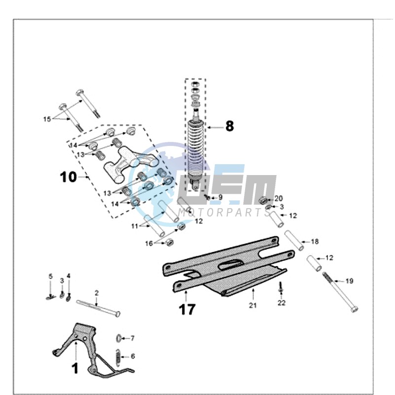 REAR SHOCK AND STAND