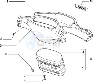 Typhoon 125 drawing Speedometers Kms. - handlebar cover