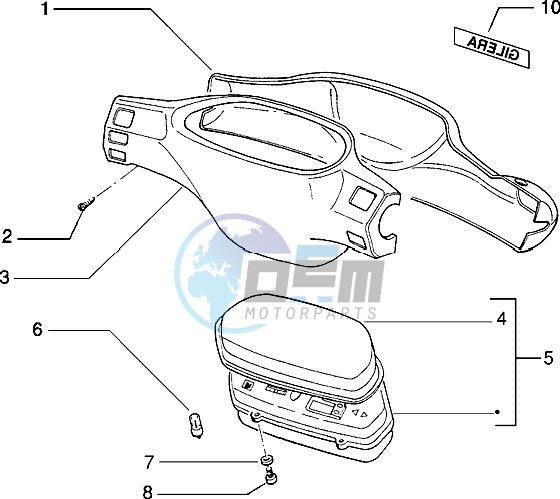 Speedometers Kms. - handlebar cover