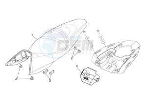 Shiver 750 (AA, JP, K, MAL, T, TW) drawing Saddle