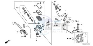 VFR800A9 Ireland - (EK / ABS MME TWO) drawing FR. BRAKE MASTER CYLINDER (VFR800A)