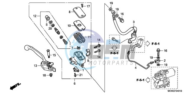 FR. BRAKE MASTER CYLINDER (VFR800A)