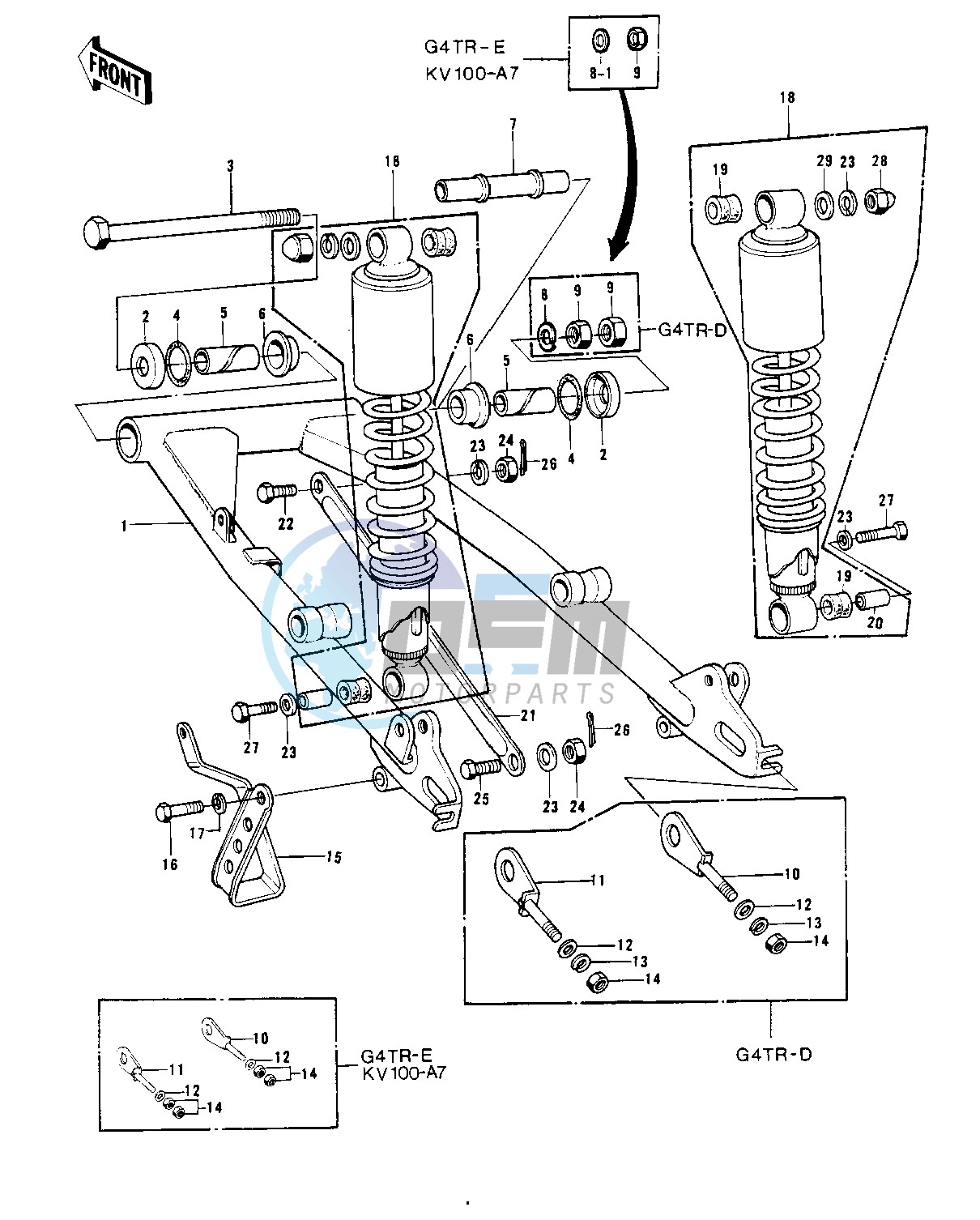 SWING ARM_SHOCK ABSORBERS -- 74-75- -