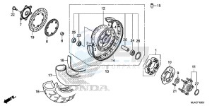 VT750CSE Shadow - VT750CS-E UK - (E) drawing REAR WHEEL (VT750CS/ C2S)