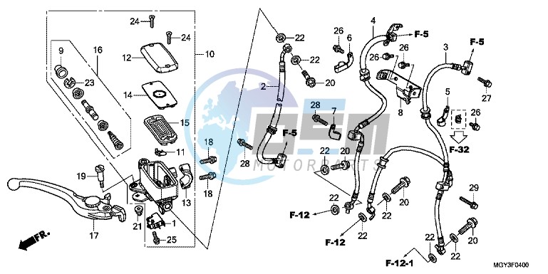 FR. BRAKE MASTER CYLINDER