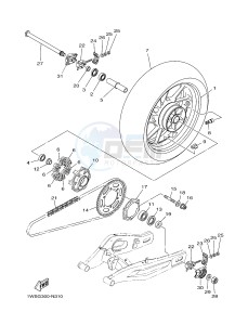 MT07 MT-07 700 (1WSH 1WSJ) drawing REAR WHEEL