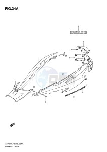 AN400 (E2) Burgman drawing FRAME COVER (MODEL K9)