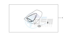 CBR600RAA F / CMF drawing SEAT COWL*NHA66P*