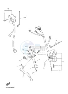 FZ8-N FZ8 (NAKED) 800 (2SH4) drawing HANDLE SWITCH & LEVER