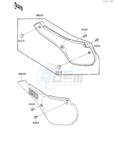 KX 250 D [KX250] (D2) [KX250] drawing SIDE COVERS