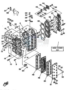 90A drawing CYLINDER--CRANKCASE