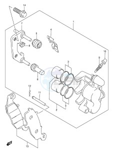 GSX750F (E2) drawing FRONT CALIPER