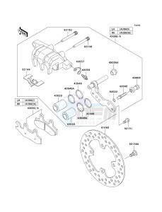 KVF 750 D [BRUTE FORCE 750 4X4I] (D8F-D9F) D9F drawing FRONT BRAKE