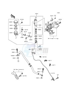 NINJA ZX-10R ZX1000JFF FR XX (EU ME A(FRICA) drawing Rear Master Cylinder