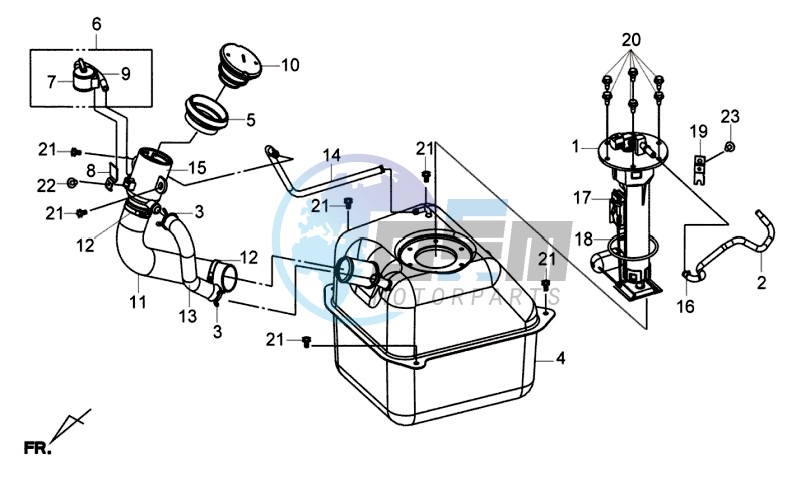 FUEL TANK - FUEL CUT