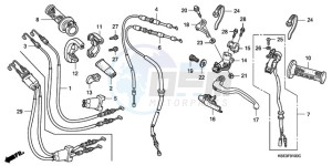 CRF150R9 Europe Direct - (ED) drawing HANDLE LEVER/SWITCH/CABLE