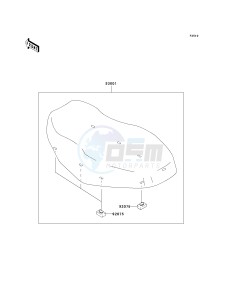 KVF 360 A [PRAIRIE 360 4X4] (A6F-A9F) A7F drawing SEAT