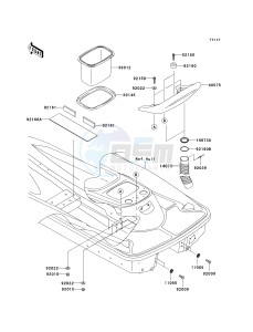 JT 900 D [900 STX] (D1) [900 STX] drawing HULL REAR FITTINGS