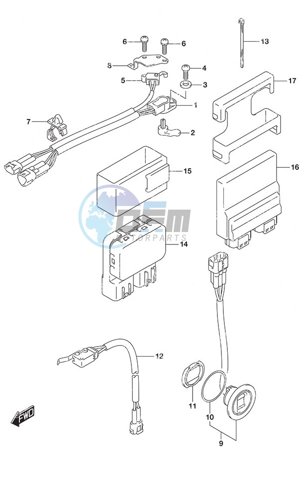 PTT Switch/Engine Control Unit