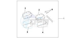 NT650V DEAUVILLE drawing LARGE PANNIER LIDS SET