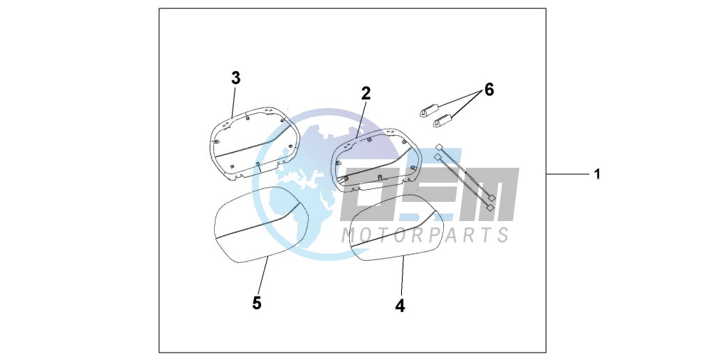 LARGE PANNIER LIDS SET