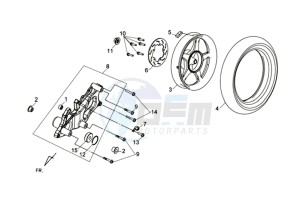 HD 2 125i drawing REAR WHEEL - REAR FORK