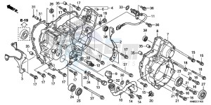 TRX680FAG Wave 110 - AFS110 UK - (E) drawing REAR CRANKCASE COVER